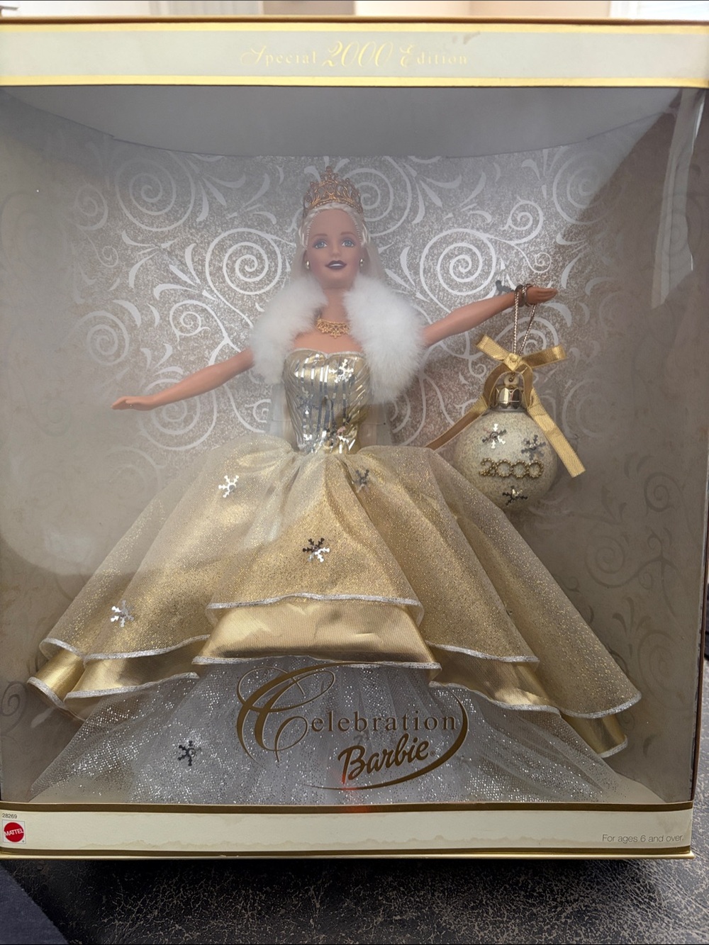 Barbie Gold and White Celebration Doll 2000 Edition